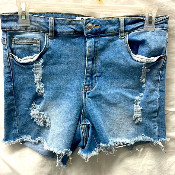 Wax jeans collection faded/distressed stretchy shorts ladies sz 2x 3/9/4 - Picture 1 of 4